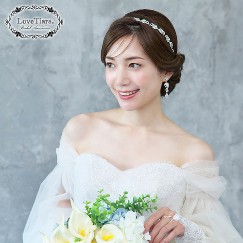 カチューシャ【ルミナス】KA-16long |ウェディング 結婚式 花嫁