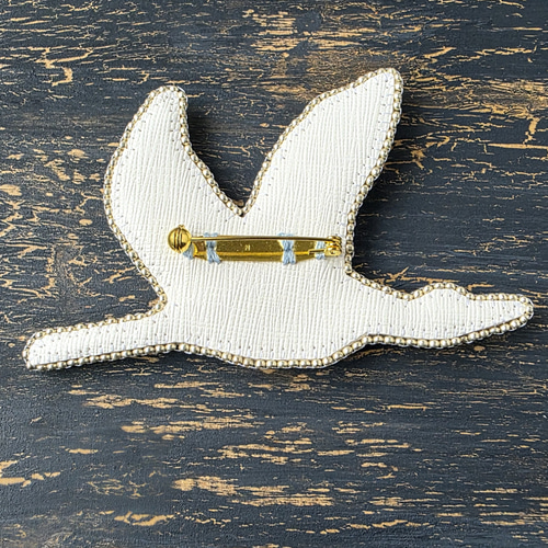 鶴 ブローチ 帯留め ビーズ刺繍 ブローチ TAKAYO 通販 18384234