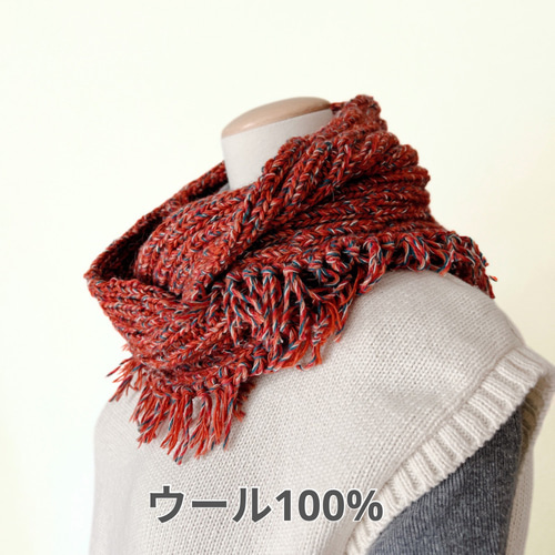 高評価のクリスマスプレゼント 手編みの二重まきスヌード スヌード ツナグニット 通販｜Creema 小物