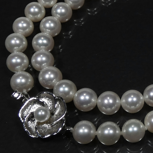 極美品　アコヤブラック真珠　パール　ネックレス　8.5mm以上　39mm MIKIMOTO 超美品 ミキモト パール ネックレス 57珠 アコヤ真珠