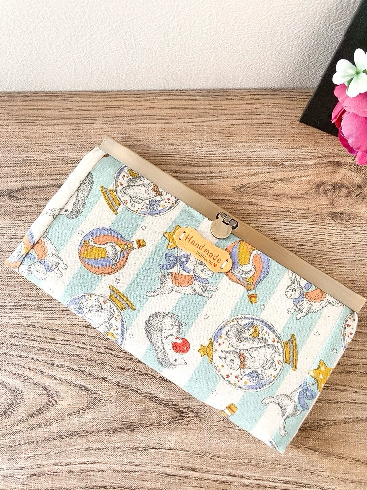 ペンペン☆様専用 ミニ財布14 長財布文鎮口金 ハンドメイド
