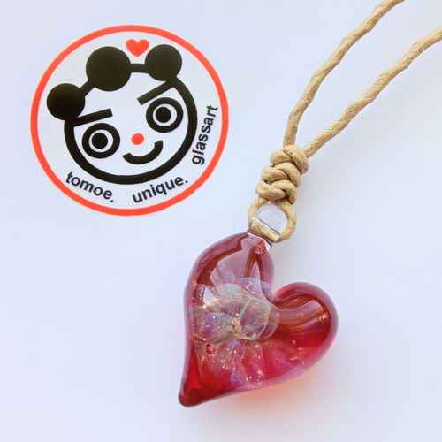 ガラスのハートペンダント ネックレス・ペンダント tomoe.unique