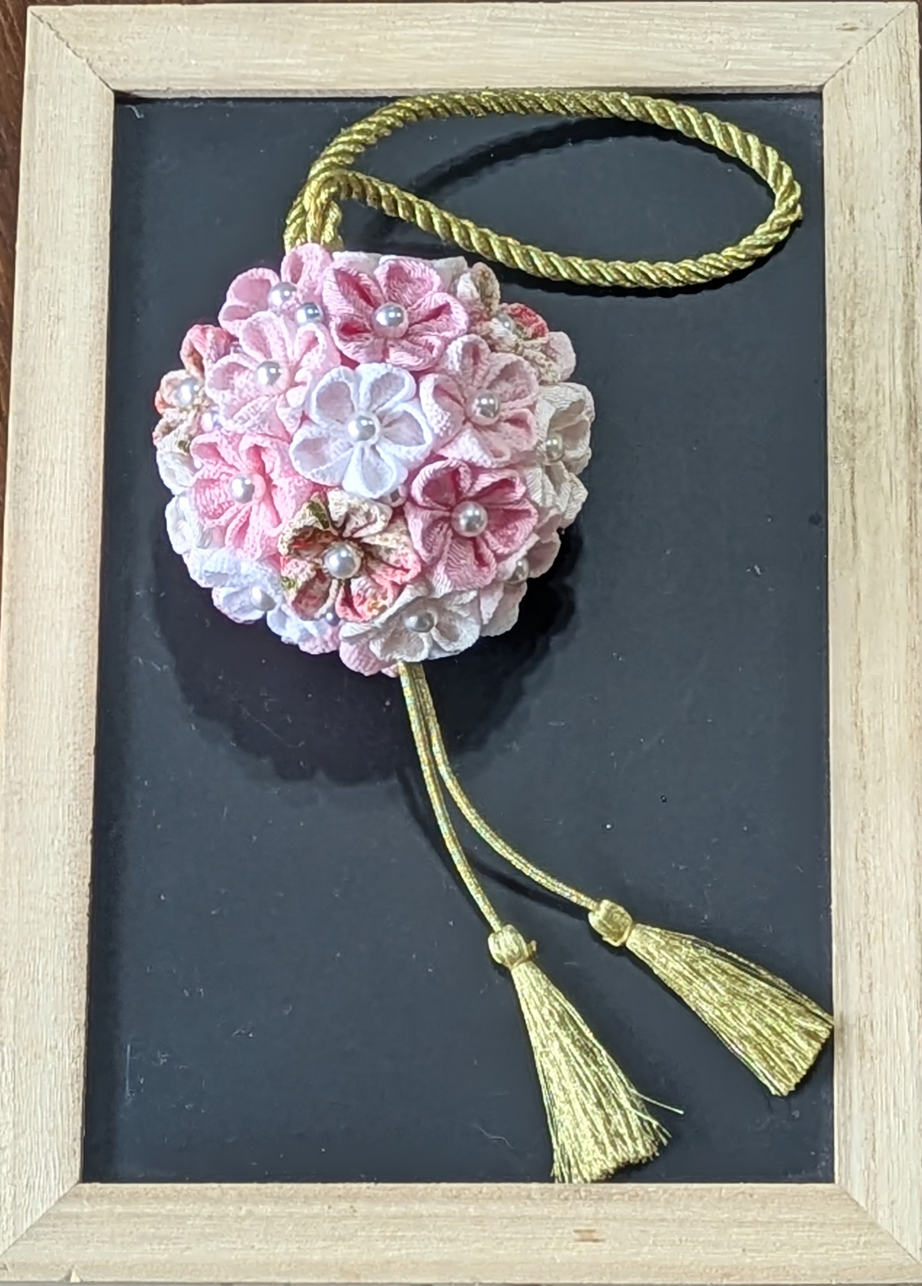 つまみ細工ボールブーケ　七五三  和装  振袖   ♪♪　　　[作品No209]