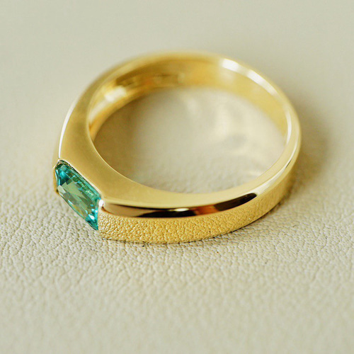 歓喜」K18YG 天然ブルーグリーントルマリン 上品 幸運 友情 希望 10月