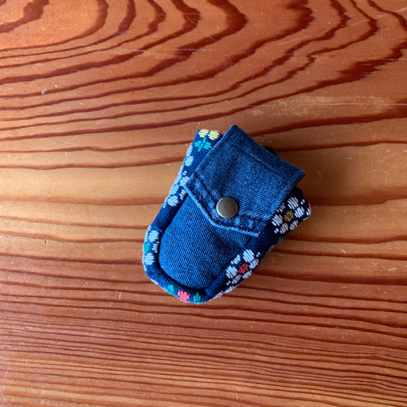 Kogin 豎款無線耳機盒 [刺繡 ☺︎刺子繡] 牛仔布改造 ☺︎ 高爾夫球盒 ⌘接受預訂⌘ 第11張的照片