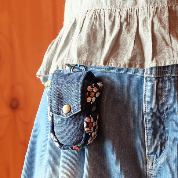 Kogin 豎款無線耳機盒 [刺繡 ☺︎刺子繡] 牛仔布改造 ☺︎ 高爾夫球盒 ⌘接受預訂⌘ 第14張的照片