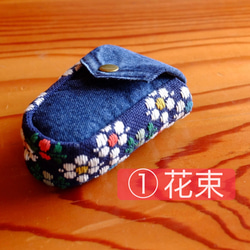 Kogin 豎款無線耳機盒 [刺繡 ☺︎刺子繡] 牛仔布改造 ☺︎ 高爾夫球盒 ⌘接受預訂⌘ 第2張的照片