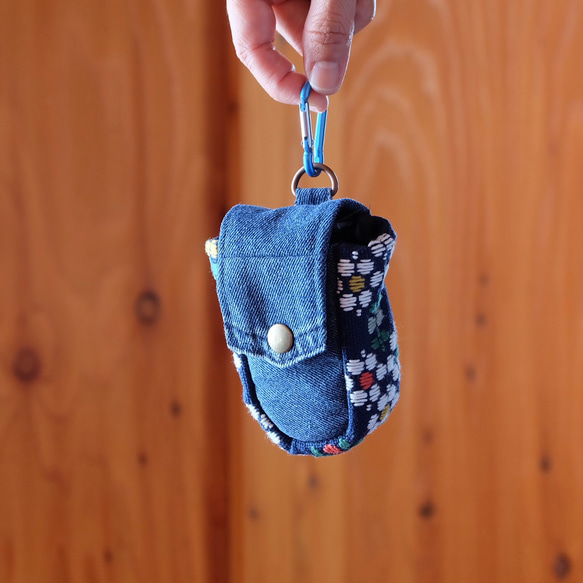 Kogin 豎款無線耳機盒 [刺繡 ☺︎刺子繡] 牛仔布改造 ☺︎ 高爾夫球盒 ⌘接受預訂⌘ 第7張的照片