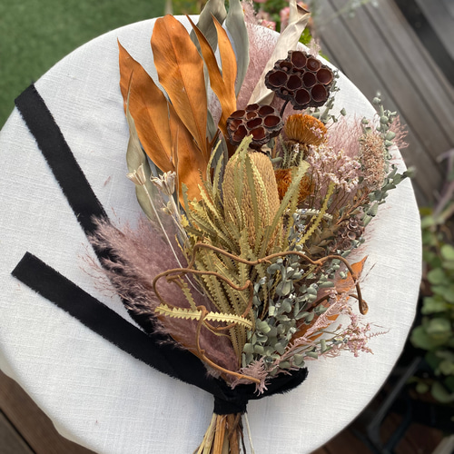 リース　ドライフラワー　スワッグ　ブーケ 大きめドライフラワースワッグ ドライフラワーブーケ