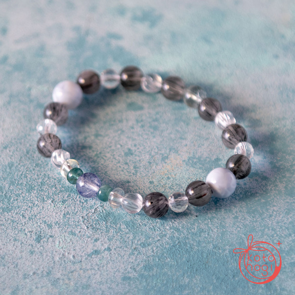 癒し・願望成就のお守り ブレスレット＊天然石 デュモルチェライト