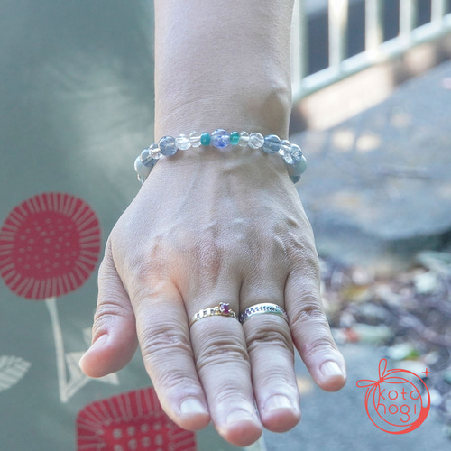 癒し・願望成就のお守り ブレスレット＊天然石 デュモルチェライト