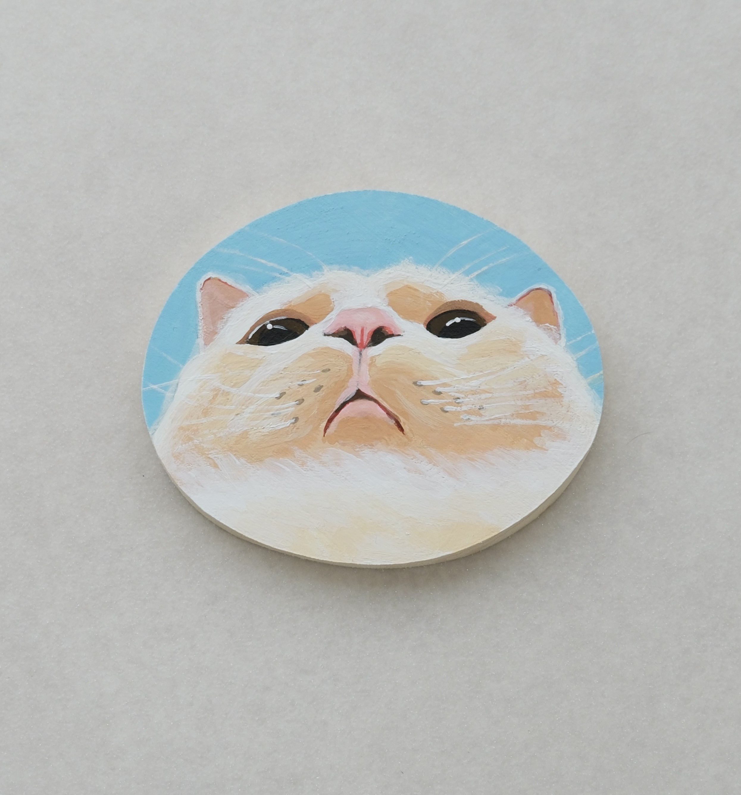 Smile　トランペットを持つ猫の絵