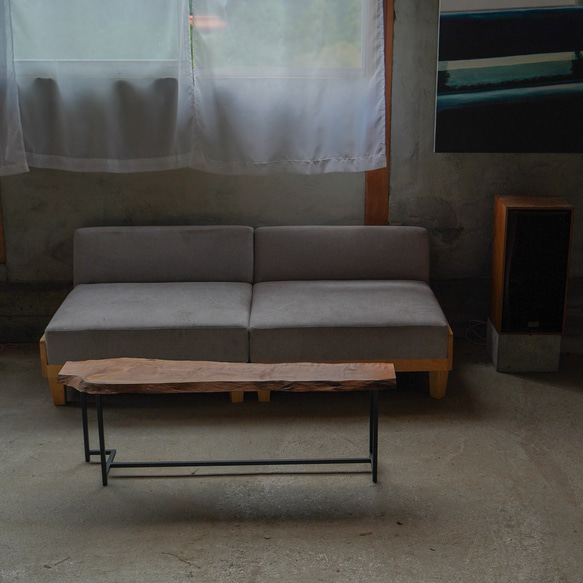 杢目が美しい山桃 一枚板 ローテーブル レア材です ローテーブル