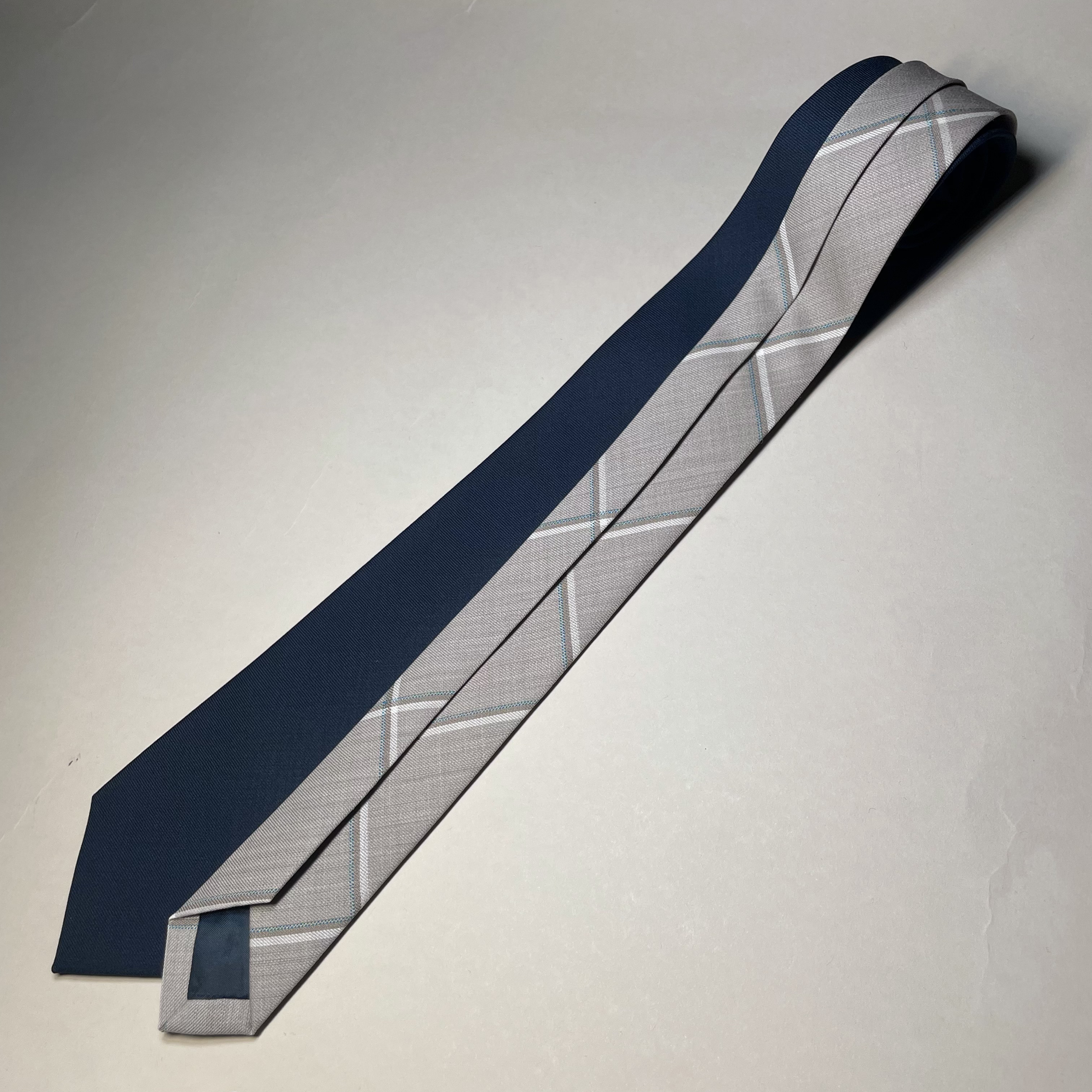 【受注製作】グリーン　ベージュ　チェック　ネクタイ　プレゼント　ギフト【別途】名入れ　メッセージ　イニシャル　刺繍 11,700円