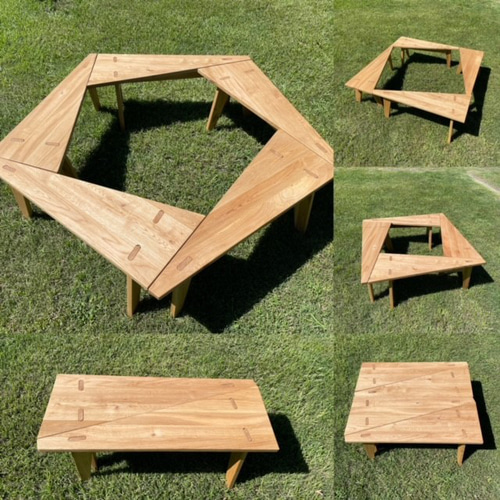 ペンタゴン型 焚き火テーブル （五角形/アウトドア/囲炉裏） ロー