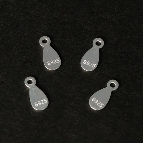 激安超特価 最大80%オフ  ドロップ SV925 3個 プレート M'sparts その他素材 刻印 タグ アクセサリー
