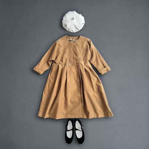 ドルマン袖 ロングコート 春コート オケージョン コートワンピース