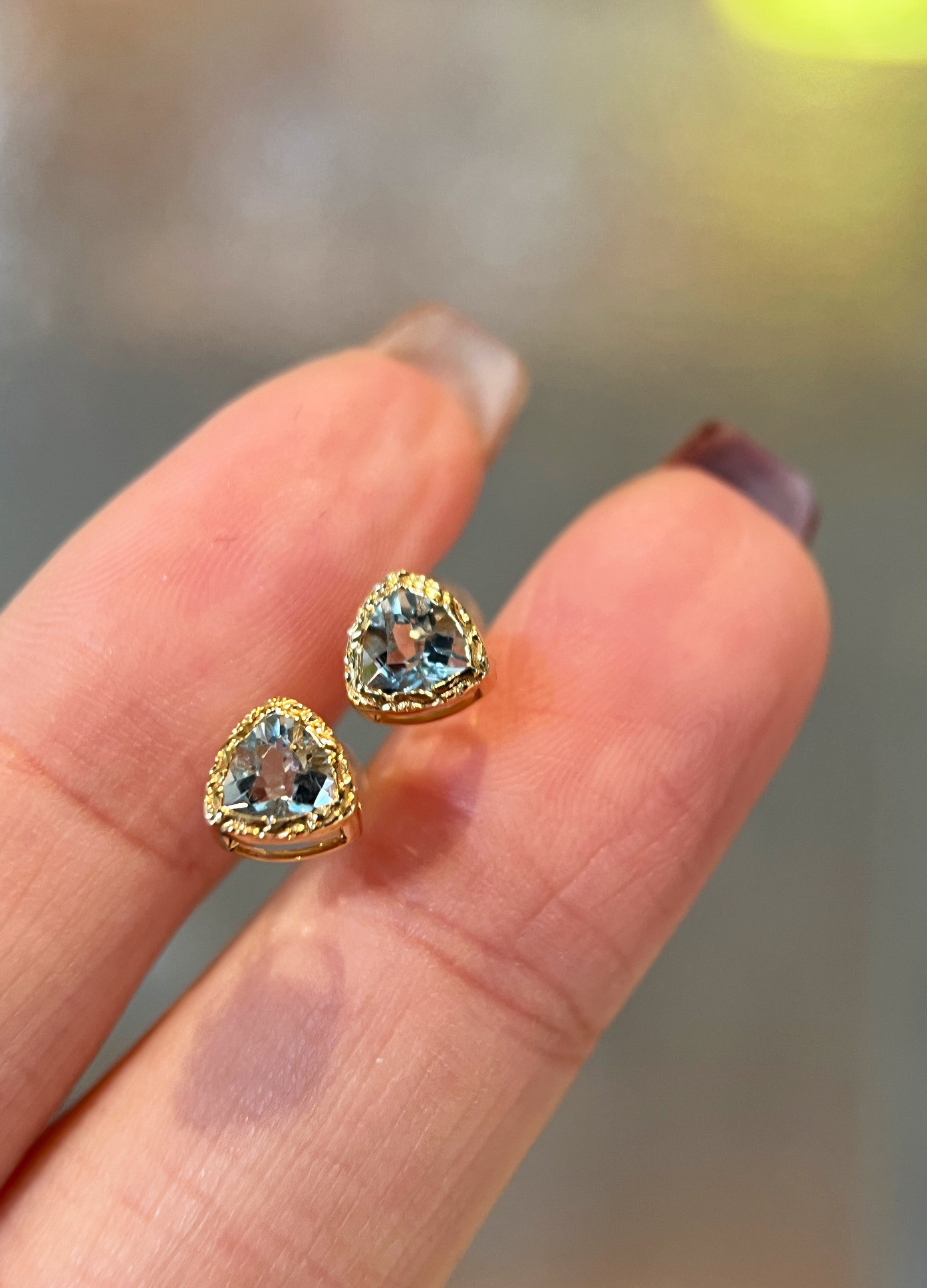 アクアマリン　ミニサイズピアスk18 21,655円