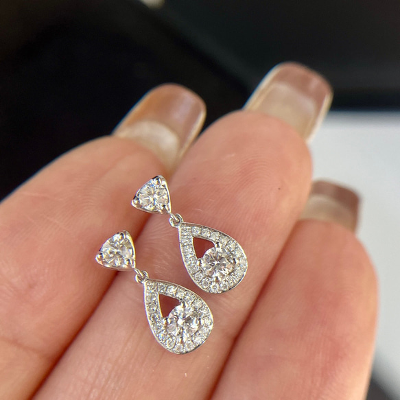 天然ダイヤモンドピアス0.48ct k18 ピアス（スタッド・一粒） パール 
