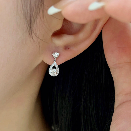天然ダイヤモンドピアス0.48ct k18 ピアス（スタッド・一粒） パール 
