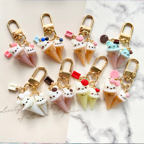 コーンアイスキーホルダー レジン 猫 その他雑貨 櫻子 通販