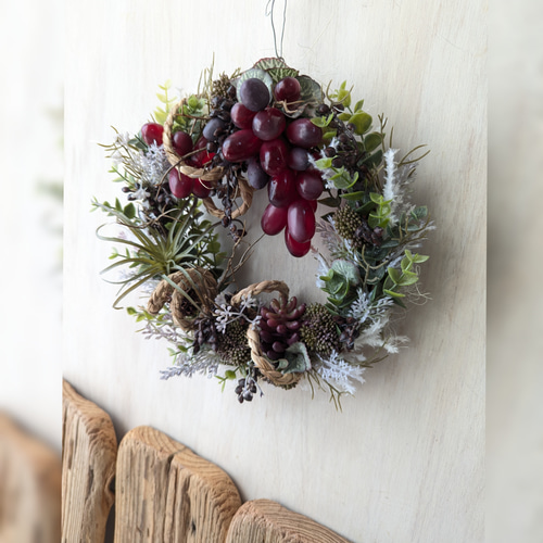 専用＊エアプランツ＆オリーブ　シックナチュラル フェイクリース エアプランツ＆オリーブ シックナチュラル フェイクリース