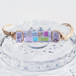 【１点物】色が変わるガラス『マジック』ブレスレット/アンクレット【紐の色選べます】≪送料無料≫ 7枚目の画像