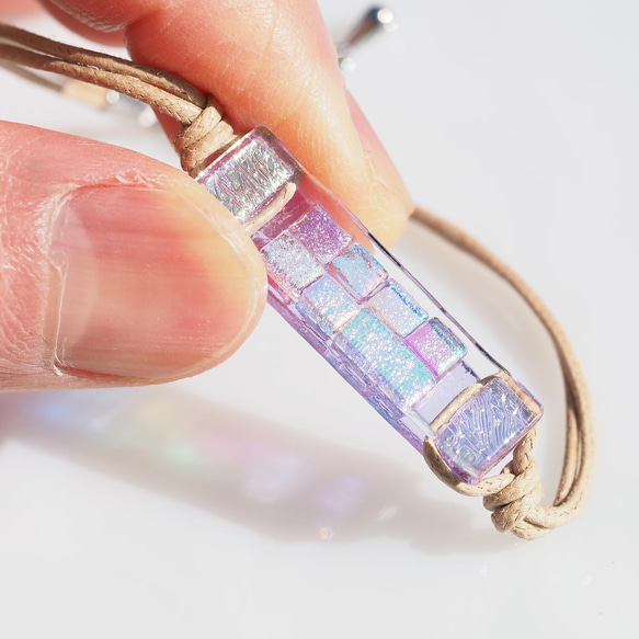 【１点物】色が変わるガラス『マジック』ブレスレット/アンクレット【紐の色選べます】≪送料無料≫ 4枚目の画像