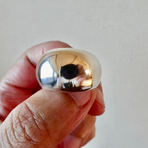 仁尾彫金『プラチナ、甲丸リング』ハンドメイド339 指輪・リング 仁尾  