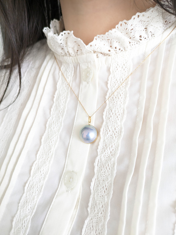 【美品】マベパールネックレス　K18　ゴールド 廃盤☆K18ゴールドマベパール ネックレス☆在庫限り ピアス（スタッド