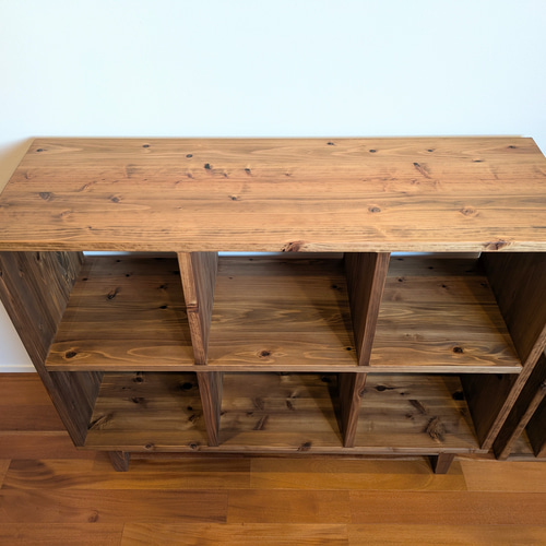 japanese cedar openshelf（脚付）】サイズオーダー可能 収納棚