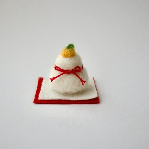 うーたん♪　お正月飾り　羊毛フェルト 羊毛フェルト 鏡餅 単品 正月飾り 羊毛フェルト だんけひつじ