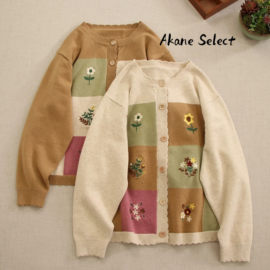 動物柄 by かわいい hand 麻・綿 ニットカーディガン 犬 knitted