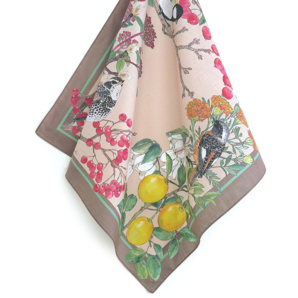 52cm スカーフハンカチ「birds」 ハンカチ・手ぬぐい mjuk 通販