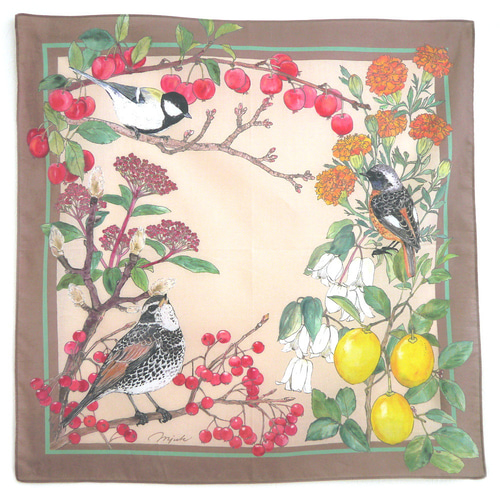 52cm スカーフハンカチ「birds」 ハンカチ・手ぬぐい mjuk 通販