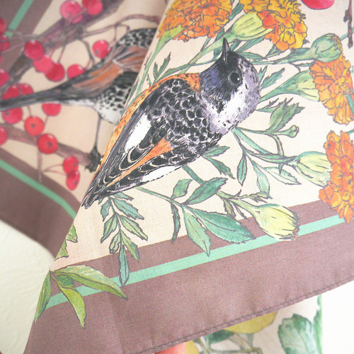 52cm スカーフハンカチ「birds」 ハンカチ・手ぬぐい mjuk 通販