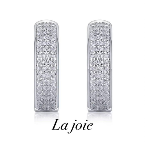 最高品質 モアサナイト 人工ダダイヤモンド フープ ピアス ピアス（フープ） LA-J jewelry 通販｜Creema(クリーマ) 18386711