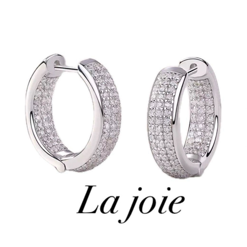 最高品質 モアサナイト 人工ダダイヤモンド フープ ピアス ピアス（フープ） LA-J jewelry 通販｜Creema(クリーマ) 18386711