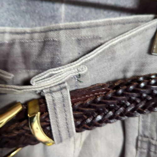 H オリジナル リメイク デニム タック ワイドデニムスラックス