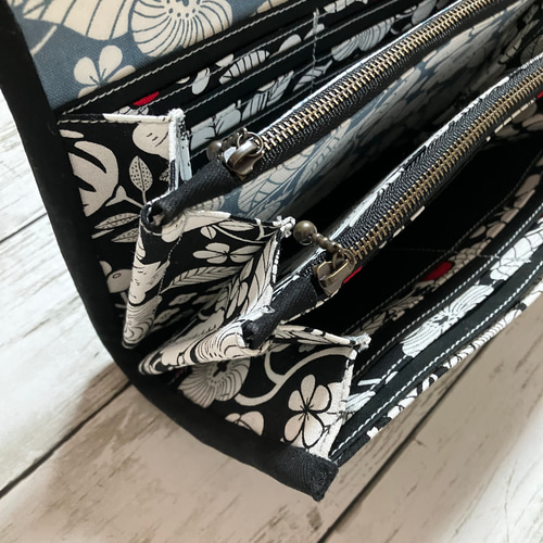 ハンドメイド 長財布 お財布バッグ やりくり財布 マスク入れ