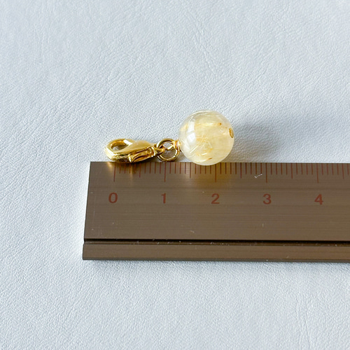 送料無料 キーチャーム ゴールドルチルクォーツ ストラップ お守り