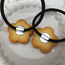 ジャムサンドクッキーのヘアゴム♡花形 6枚目の画像