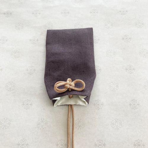 お守り袋 Lサイズ ハーフリネン 首かけタイプ デコレクションズ