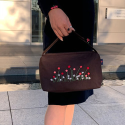 赤いストロベリーキャンドルbag(茶) 5枚目の画像