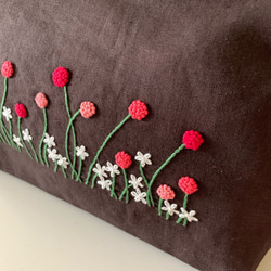 赤いストロベリーキャンドルbag(茶) 2枚目の画像