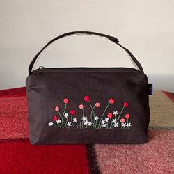 赤いストロベリーキャンドルbag(茶) 1枚目の画像