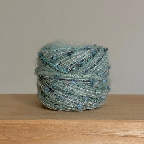 引き揃え毛糸玉*ミントグリーン×グレーブルーフラッグ 毛糸 Decora