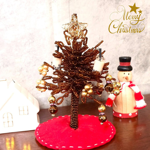 ゴールドクリスマスツリー 約15cm ゴールドクリスマスツリー 約15cm