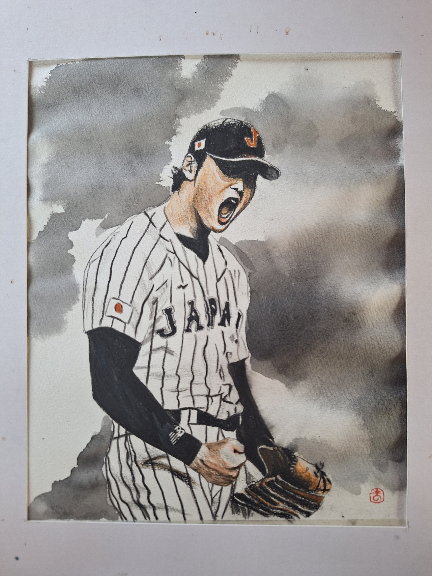 水彩画 ドジャース大谷翔平｜Yahoo!フリマ（旧PayPayフリマ）