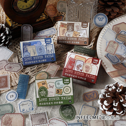 S27】コラージュ 素材 海外 ステッカー シール シート 和紙 4種 まとめ